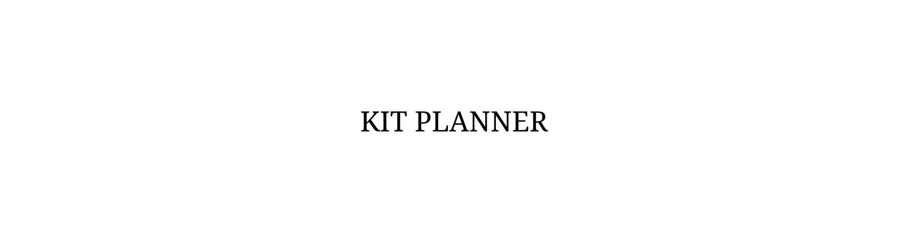 Kit planner